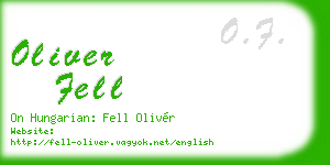oliver fell business card